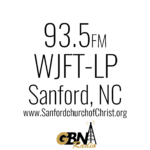 WJFT-LP 93.5 FM - Sanford NC Logo